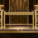 Thumbnail image #3 for Micro Matic USA Metropolis METRO-H-10PVDKR H-Style Countertop 10-Faucet Glycol-Cooled Draft Beer Tower, 2-Column PVD Brass