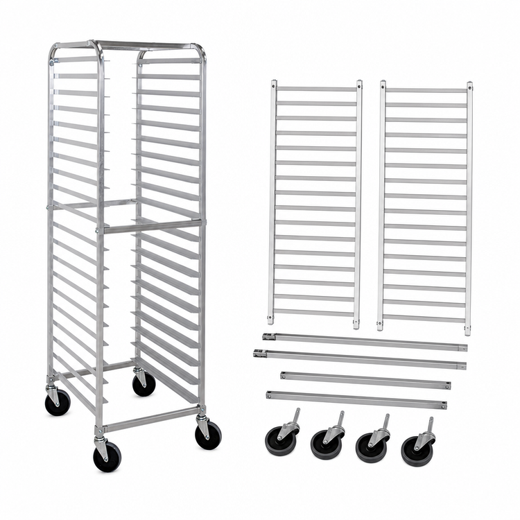 Product image #3 for Cres Cor Full-Height Mobile Knock-Down Utility Rack for 20 18 x 26 Inch Pans