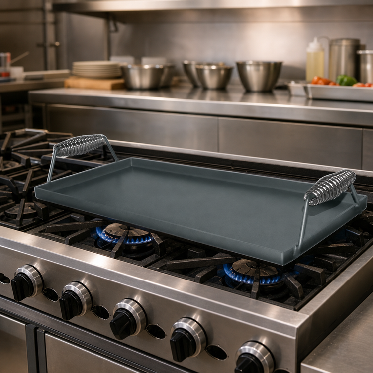 Product image #3 for Comstock-Castle 2-Burner Steel Lift-Off Griddle