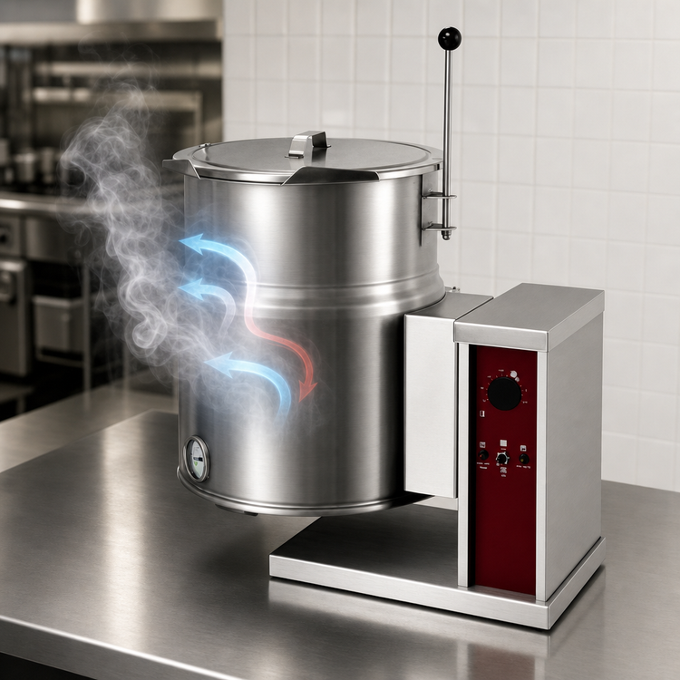 Product image #3 for Crown EC-6TW 6 Gallon Electric Countertop Self-Generating Tilting Kettle