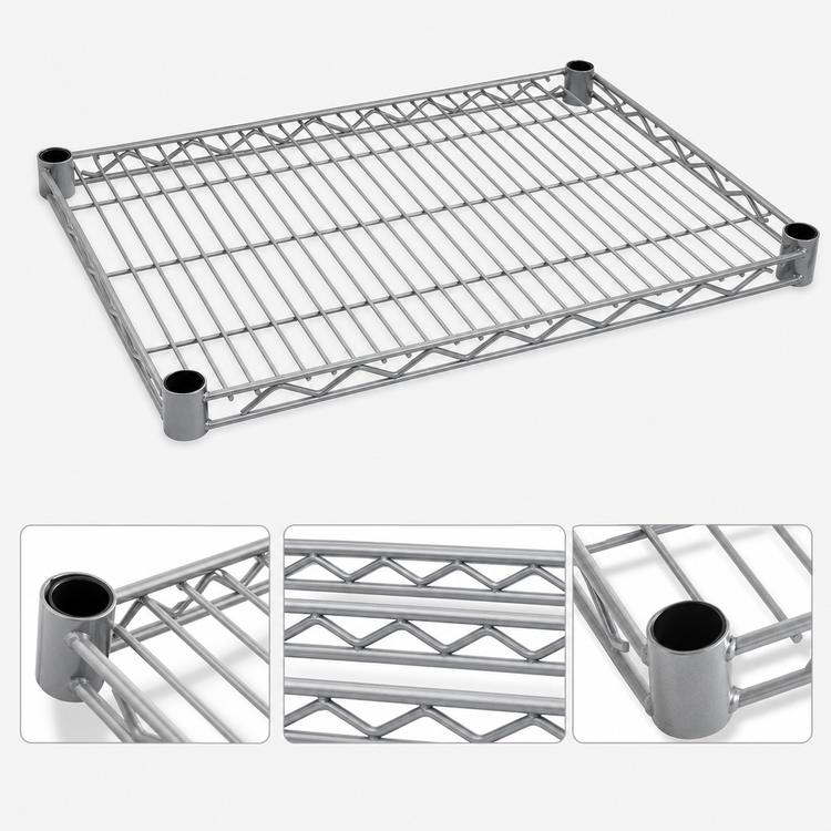 Product image #3 for Eagle Valu-Master 60" x 36" Open Wire Shelf, Pewter Gray Epoxy