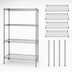 Thumbnail image #3 for Quantum 30 x 21 x 54 Inch 4-Shelf Stainless Steel Wire Shelving Starter Kit