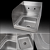 Thumbnail image #3 for John Boos Pro-Bowl Wall-Mount Space Saver Stainless Steel Hand Sink with Side Splashes, 9