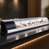 Thumbnail image #3 for Everest Refrigeration ESC83L Countertop Refrigerated Sushi Display Case, 82-5/8-Inch, Curved Glass, Left-Mounted Self-Contained Refrigeration