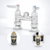 Thumbnail image #3 for T&S Brass B-0325-LNCC Double Pantry Deck-Mount Mixing Faucet, 4-Inch Centers, Less Nozzle