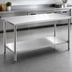 Thumbnail image #3 for Eagle Group Budget Series 72-Inch x 30-Inch 430 Stainless Steel Work Table with Adjustable Undershelf