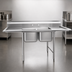 Thumbnail image #3 for Eagle Group 314 Series Two-Compartment Sink with Dual Drainboards, 100-Inch Wide, 304 Stainless Steel