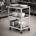 Thumbnail image #3 for Vollrath Stainless Steel 3-Shelf Utility Bus Cart, 300 lb Capacity