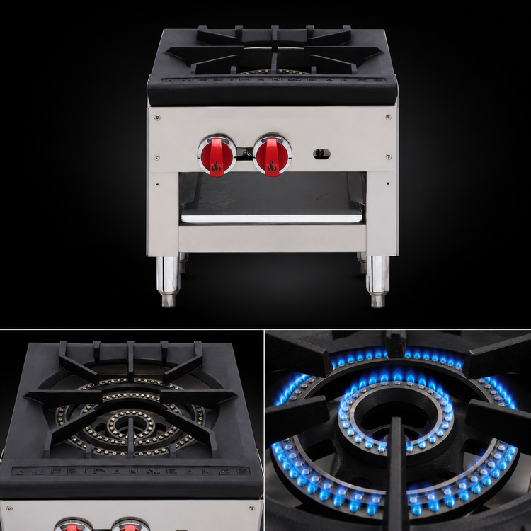 Product image #3 for American Range SPSH-18-2 18-Inch High Gas Stock Pot Range with Dual 3-Ring Burners