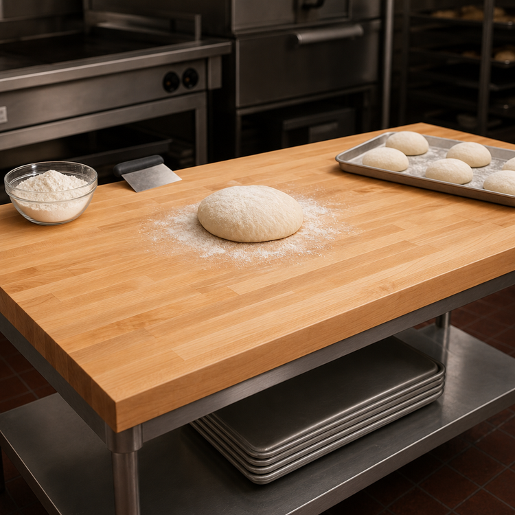 Product image #3 for John Boos 84-Inch x 25-Inch Edge Grain Northern Hard Rock Maple Work Table Top