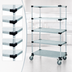 Thumbnail image #3 for Quantum Mobile Shelving Cart, 48 x 24 x 80 Inches, 5 Solid Galvanized Steel Shelves