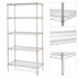 Thumbnail image #3 for Metro Super Erecta Stationary Starter Chrome-Plated Wire Shelving Unit, 42