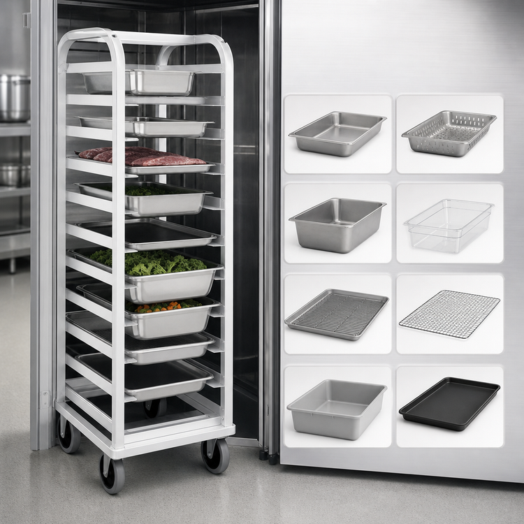 Product image #3 for Lifetime Series Universal Roll-In Refrigerator Rack, Aluminum, 21.5 x 26 x 64 Inches