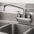 Thumbnail image #3 for Krowne Royal Series 14-408L Commercial Backsplash-Mount Faucet, 8-Inch Swing Spout, 4-Inch Centers, Ceramic Valve Case of 12