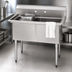 Thumbnail image #4 for KoolMore 42-Inch 2-Compartment 18-Gauge 304 Stainless Steel Commercial Sink with Backsplash and Adjustable Legs