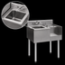 Thumbnail image #3 for Eagle Group 1800 Series Underbar Sink/Blender Module with Left Sink Bowl and Right Blender Recess, 24 x 20 Inches
