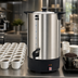 Thumbnail image #3 for Winco 100-Cup 304 Stainless Steel Commercial Coffee Urn with Dripless Faucet and Automatic Shut-Off