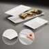 Thumbnail image #3 for American Metalcraft Trapezoid Melamine Serving Platter, Slim Rim, 12-1/2 x 8-1/4 Inch, White