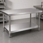 Thumbnail image #3 for John Boos SSK8-3060 Commercial Work Table Undershelf, 60"W x 30"D, 18-Gauge 300 Series Stainless Steel