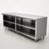Thumbnail image #3 for Advance Tabco Special Value Economy Open Base Work Table with Mid-Shelf, 96 Inch x 24 Inch, 16 Gauge 304 Stainless Steel Top