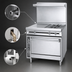 Thumbnail image #3 for Titan JTRH-2-1HT-36C 36 Inch Heavy Duty Gas Range with (2) Open Burners, (1) Hot Top, and Convection Oven
