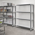 Thumbnail image #3 for Cambro Camshelving® Elements EXA184884VS4480 4-Tier Stationary Add-On Polymer Shelving Unit, 18 x 48 x 84 Inches, Vented/Solid, Gray