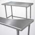 Thumbnail image #3 for Advance Tabco Premium Series 144-Inch x 30-Inch Open Base Stainless Steel Work Table with 1-1/2-Inch Rear Up-Turn