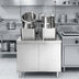 Thumbnail image #2 for Crown DMT-6-6 Direct Steam Kettle with (2) 6 Gallon Tilting Kettles on 36-Inch Cabinet Base