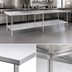 Thumbnail image #3 for 108-Inch x 30-Inch Stainless Steel Work Table with Adjustable Undershelf