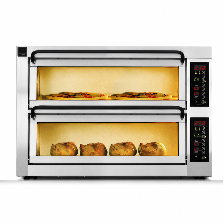 Product image #3 for PizzaMaster PM 452ED-2DW Countertop Electric Stone Hearth Pizza Oven, 2 Chambers, Digital Controls, 14.42 kW