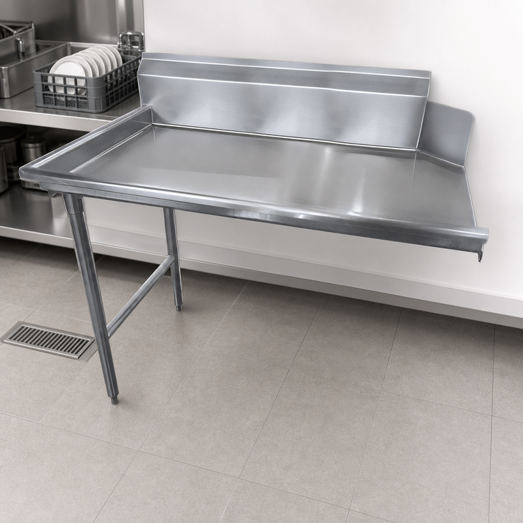 Product image #3 for 48-Inch Right-to-Left Clean Dish Table, 304 Stainless Steel