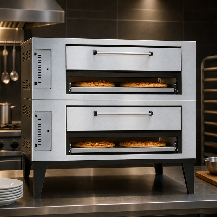Product image #3 for Marsal SD-448 Stacked Double-Deck Gas Pizza Oven