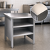 Thumbnail image #3 for Open Front Cabinet Base Stainless Steel Work Table with Undershelf, 72 x 30 Inches, 16-Gauge Top