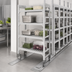 Thumbnail image #4 for Cambro Camshelving Premium 4-Tier Vented High Density Mobile Starter Unit, 21 x 54 x 67-1/4 Inches, Speckled Gray