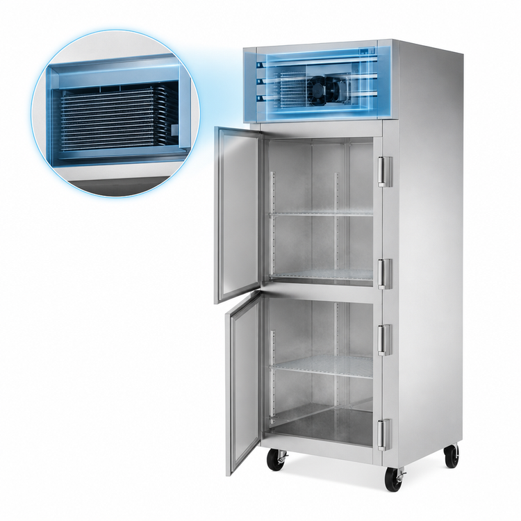 Product image #3 for True SPEC SERIES One-Section Reach-In Freezer with Two Solid Half Swing Doors, Top-Mounted Self-Contained R290 Refrigeration