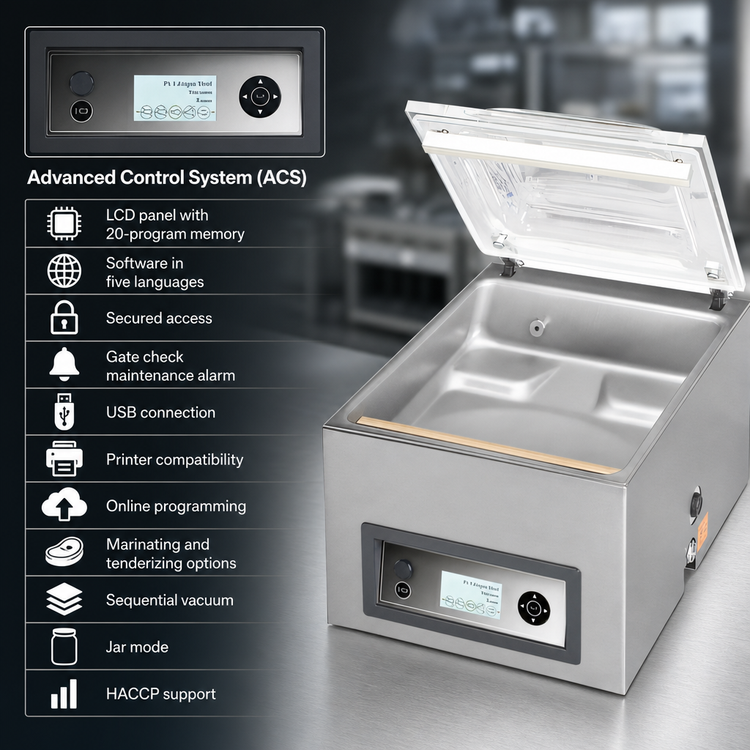 Product image #3 for ATMOVAC Chinook+ Countertop Chamber Vacuum Packaging Machine with 16-Inch Seal Bar