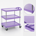 Thumbnail image #3 for Metro myCart Series 3-Shelf Purple Polymer Utility Cart, 400 lb Capacity
