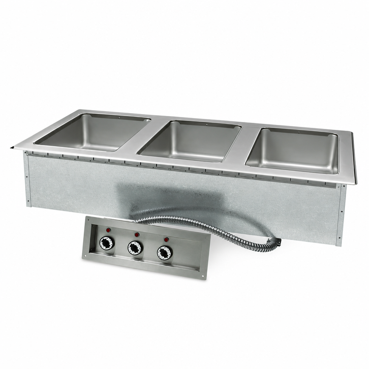 Product image #3 for Advance Tabco Triumph (Supreme) 3-Well Drop-In Electric Sealed Hot Food Well, Wet Operation, 120V