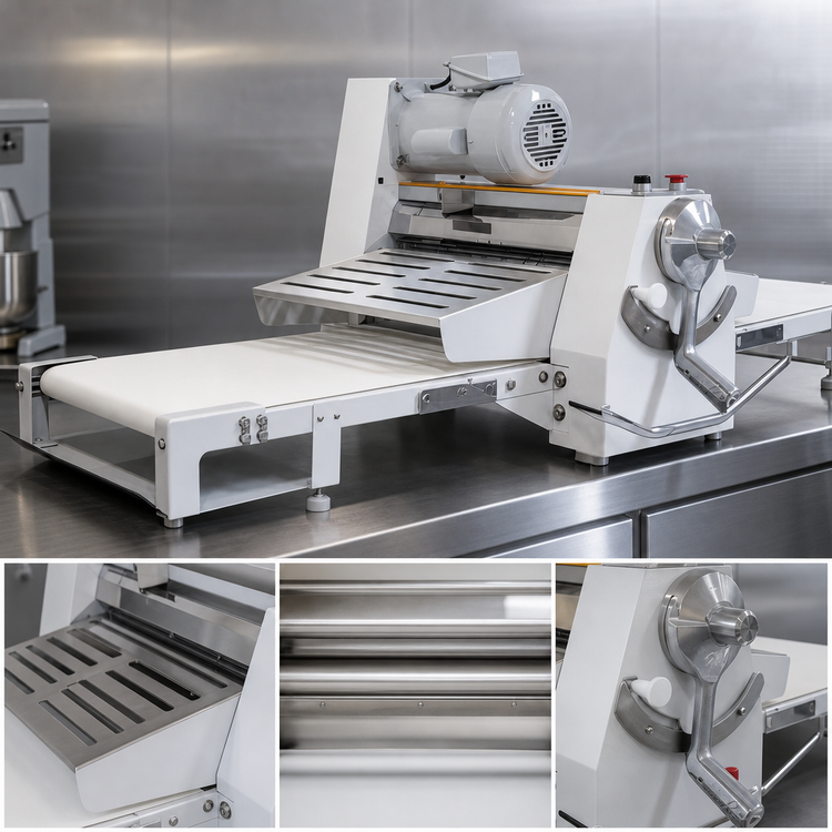 Product image #4 for Countertop Reversible Dough Sheeter with 20.5-Inch Conveyor