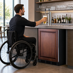 Thumbnail image #4 for Summit Commercial SBC58BLBIADAIF ADA Undercounter Dual-Tap Beer Dispenser, Front-Breathing, Black, Holds Two 1/6-Barrel Kegs