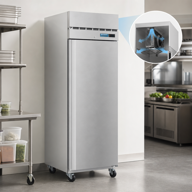 Product image #3 for Hoshizaki Steelheart 23.1 Cu. Ft. One-Section Reach-In Refrigerator with Solid Left-Hinged Door