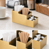Thumbnail image #4 for American Metalcraft 3-Section Gold Metal Coffee Caddy, 4 x 4 Inches