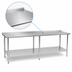 Thumbnail image #3 for Eagle Deluxe Series 144-Inch x 24-Inch Stainless Steel Work Table with Rear Upturn and Adjustable Undershelf