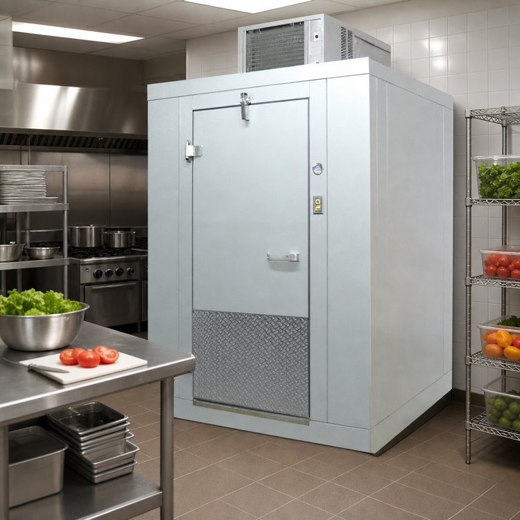 Product image #3 for Arctic Industries BL1012-CF-SC Indoor Walk-In Cooler with Floor, Self-Contained Refrigeration, 35°F Holding, 9'10" W x 11'9" L x 7'8-1/2" H