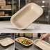 Thumbnail image #4 for Carlisle Narrow Rimmed Rectangular Baker/Server Bowl, 28 oz., Tan Melamine