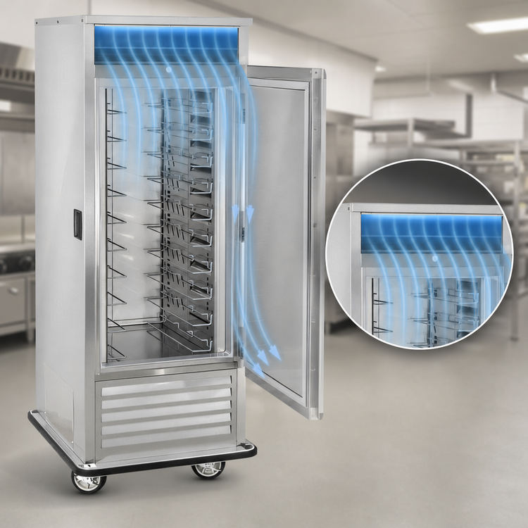 Product image #3 for FWE Mobile Air Curtain Refrigerator, 1-Section, Bottom-Mount Self-Contained, Stainless Steel