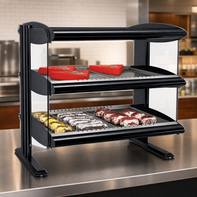 Product image #3 for Hatco Horizontal Heated Merchandiser Warmer, 54-Inch Countertop, Dual Shelf, LED Lighting