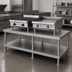 Thumbnail image #3 for Vulcan Stainless Steel Equipment Stand with Undershelf and Flanged Feet, 73 Inches Wide