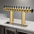 Thumbnail image #3 for Perlick Winged Tee Countertop Glycol-Cooled 4-Faucet Draft Tower, Tarnish-Free Brass
