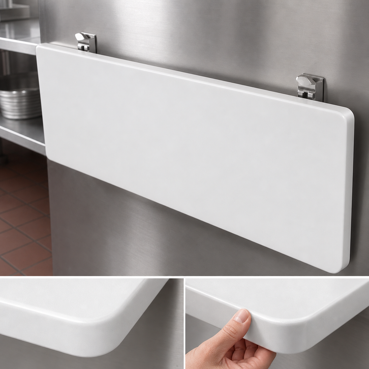 Product image #3 for Eagle Group 30 Inch x 12 Inch Wall-Mounted Stainless Steel Drop Shelf